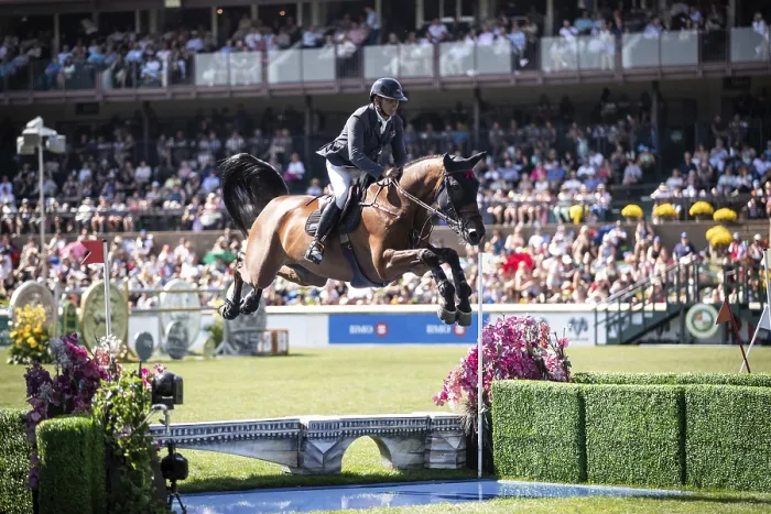 Framed Print : Mariano Martinez Bastida of Spain and riding Jup compete in the first round of the 1 Framed Print : Mariano Martinez Bastida of Spain and riding Jup compete in the first round of the 1