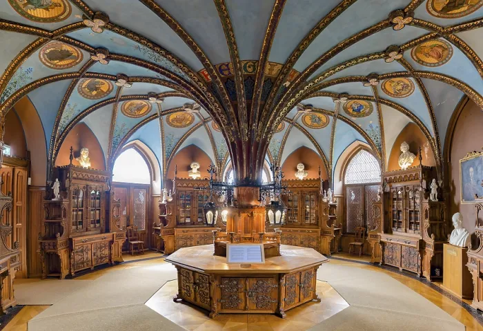 Framed Print : Marienburg Castle, Library, Interior Framed Print : Marienburg Castle, Library, Interior