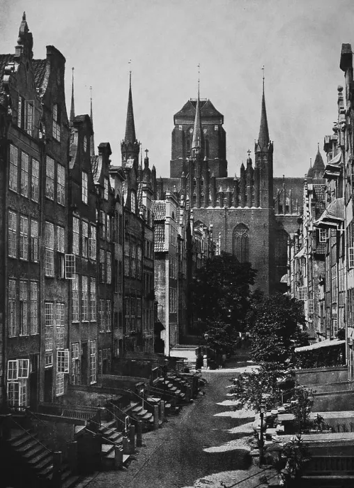 Framed Print : Mariengasse lane in Gdansk, Poland Framed Print : Mariengasse lane in Gdansk, Poland
