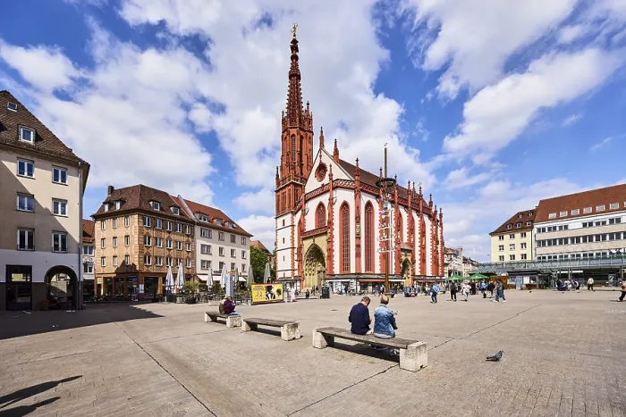 Framed Print : Marienkapelle, chapel, square, pedestrian zone Framed Print : Marienkapelle, chapel, square, pedestrian zone