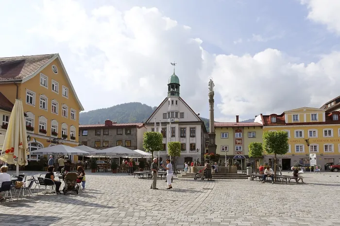 Framed Print : Marienplatz square, Immenstadt im Allgaeu
