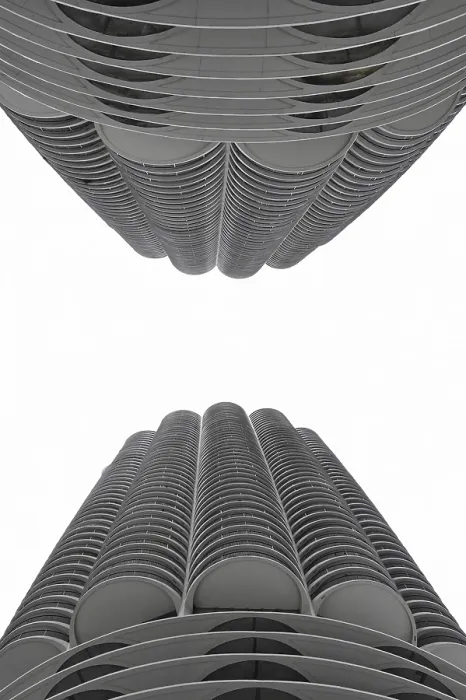 Framed Print : Marina City Towers, residential and commercial complex Framed Print : Marina City Towers, residential and commercial complex