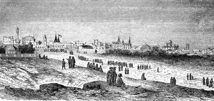 Framed Print : The Marina in Tunis in 1870, Tunisia Framed Print : The Marina in Tunis in 1870, Tunisia