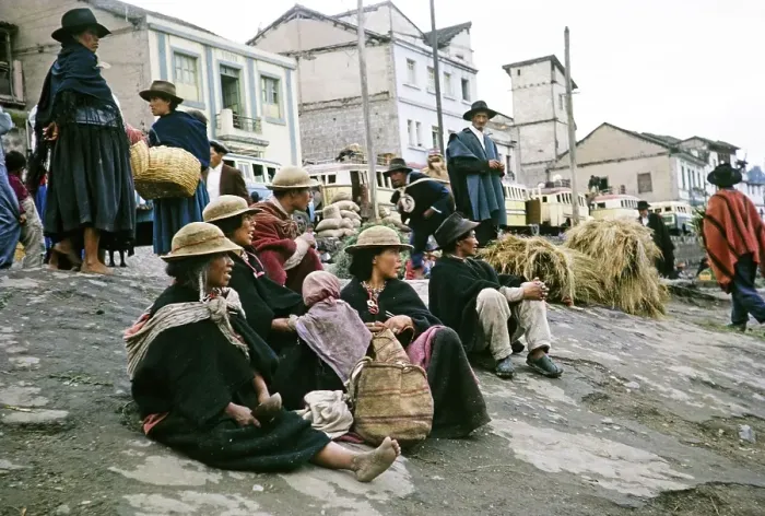 Framed Print : Market of Ambato, Ecuador, South America, 1962, South America