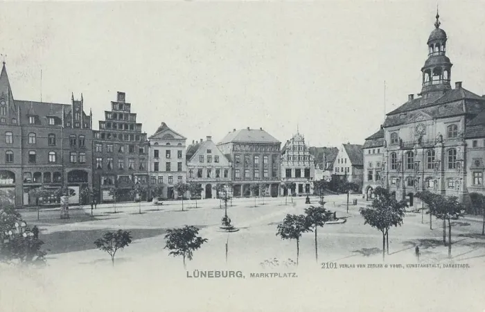 Framed Print : Market place of Lueneburg, Lower Saxony