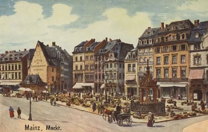 Framed Print : Market place in Mainz, Rhineland-Palatinate Framed Print : Market place in Mainz, Rhineland-Palatinate