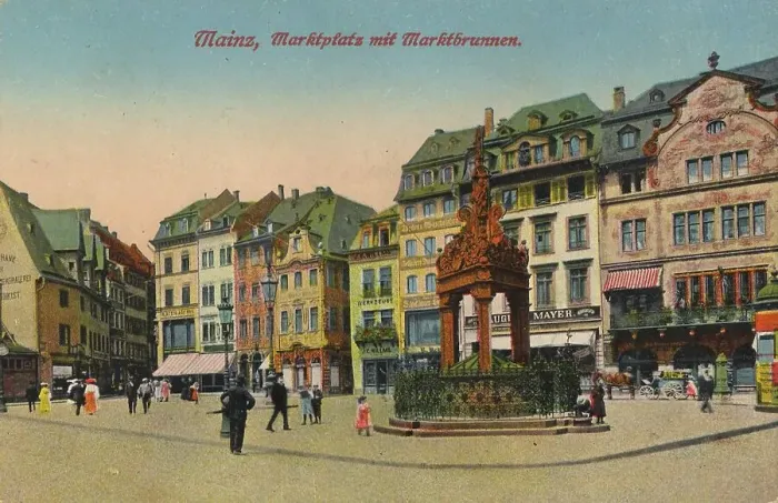 Framed Print : Market place in Mainz, Rhineland-Palatinate Framed Print : Market place in Mainz, Rhineland-Palatinate