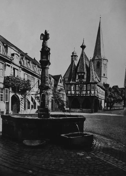 Framed Print : Market place and town hall of Michelstadt Framed Print : Market place and town hall of Michelstadt