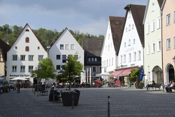 Framed Print : Market square, Hersbruck, Franconia
