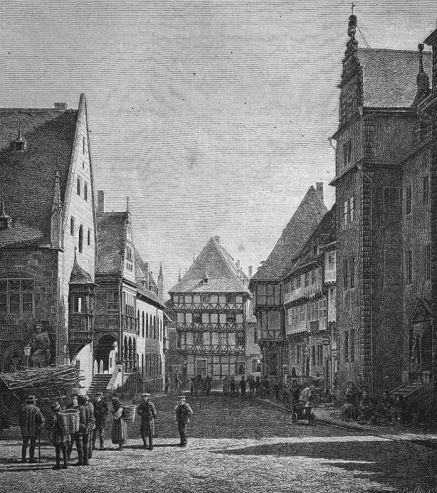 Framed Print : Market square Holzmarkt, Halberstadt Framed Print : Market square Holzmarkt, Halberstadt