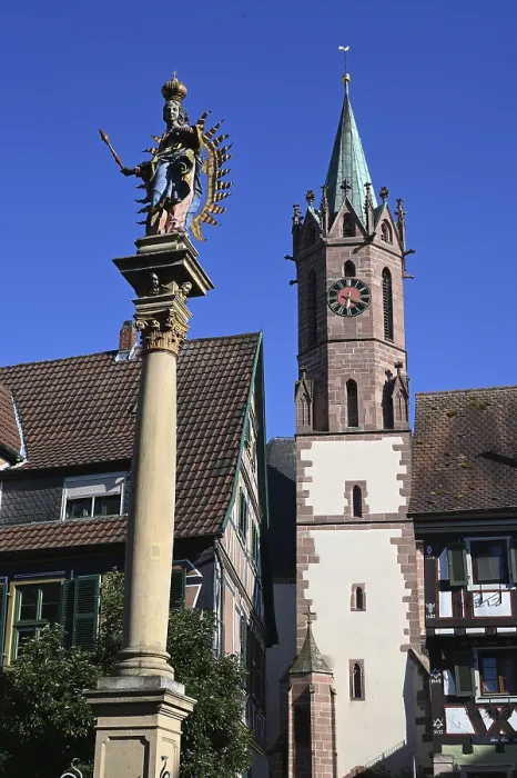 Framed Print : Market square in Ladenburg