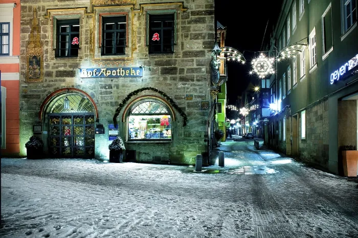 Framed Print : Market square at night, Coburg