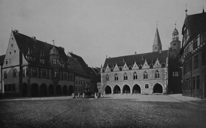 Framed Print : Market square and old city hall in Goslar