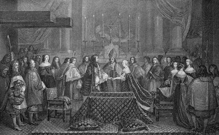 Framed Print : Marriage of King Louis XIV to Maria Theresa