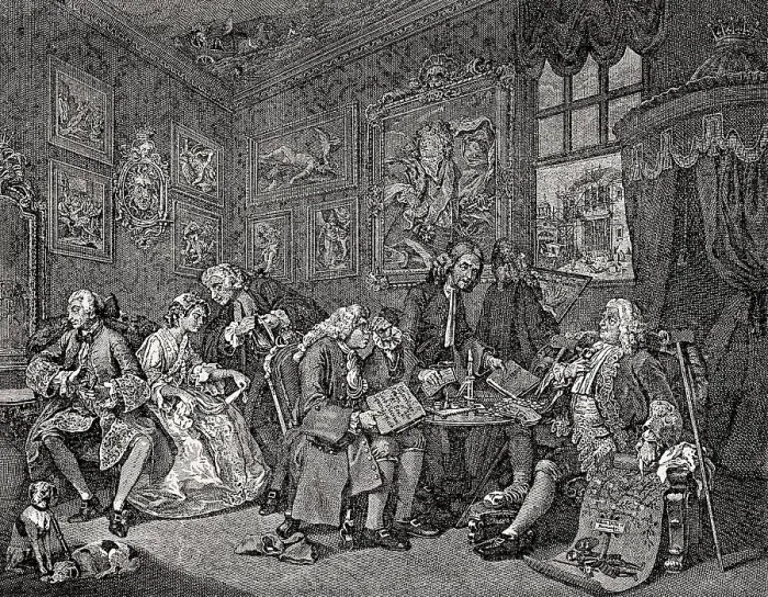 Framed Print : The Marriage Settlement, Marriage A-la-Mode