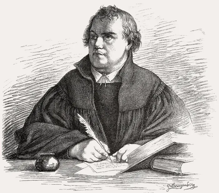 Framed Print : Martin Luther, 1483-1546-theologian reformer