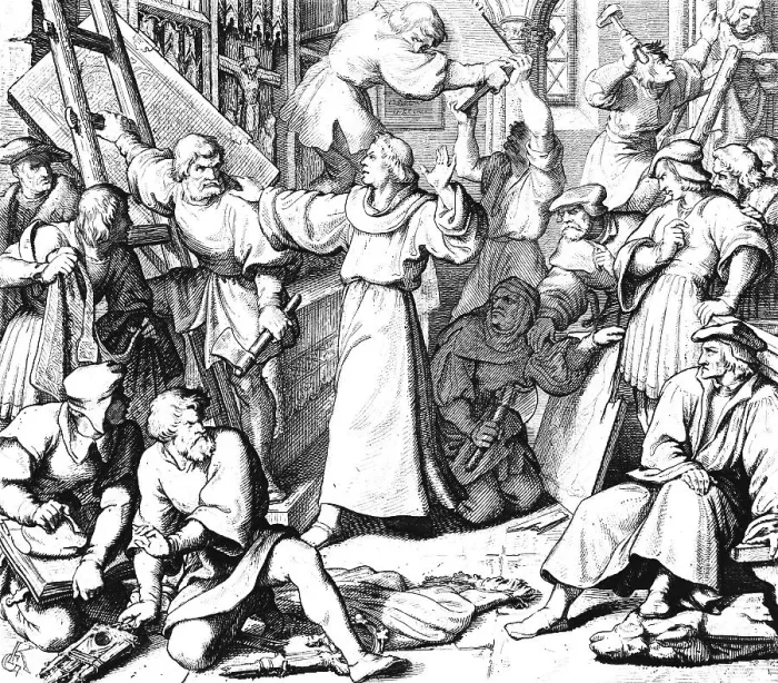 Framed Print : Martin Luther calms the iconoclasm