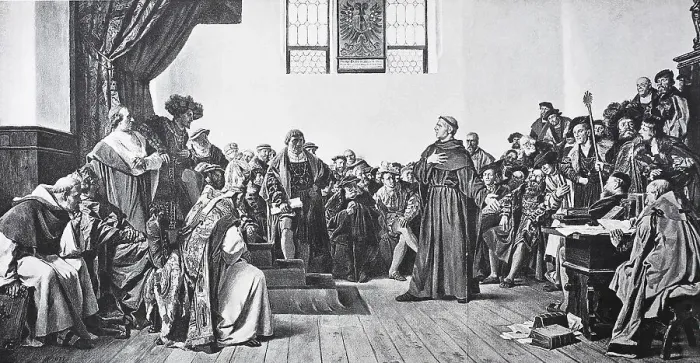 Framed Print : Martin Luther at the Diet of Worms Framed Print : Martin Luther at the Diet of Worms