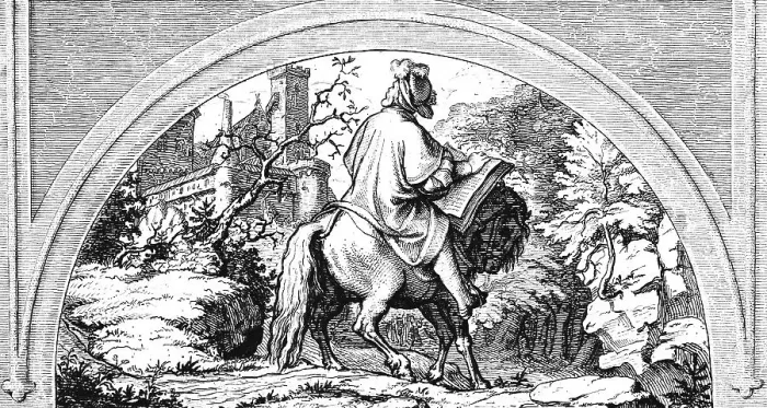 Framed Print : Martin Luther riding away from the Wartburg