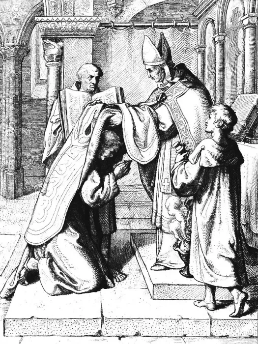 Framed Print : Martin Luther is solemnly ordained priest