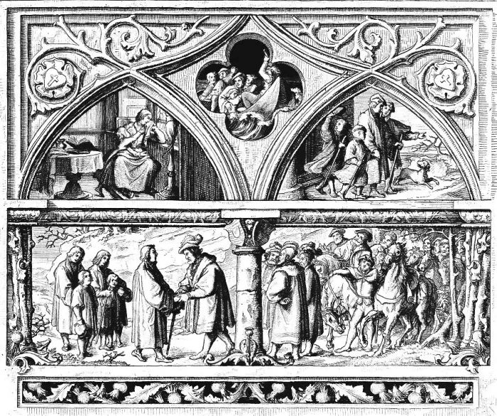 Framed Print : Martin Luther's farewell to his family (left)