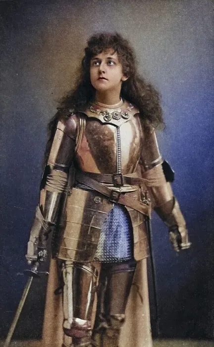 Framed Print : Mary Kingsley as Joan of Arc in the historical drama Henry IV Part 1 by William Shakespeare