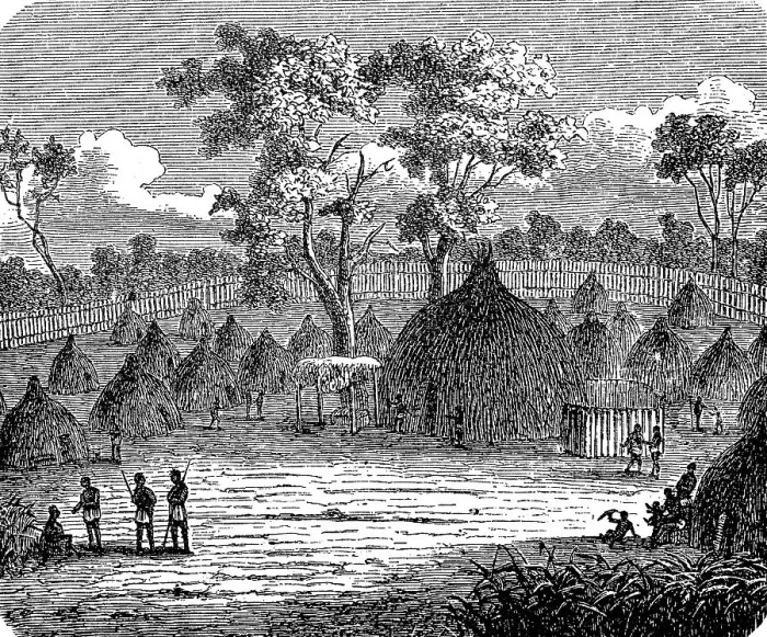 Framed Print : Massumba, residence of the King of Urua