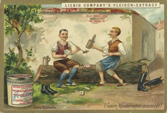 Framed Print : Our masters do not see us !, digitally restored reproduction of a public domain collector's picture from ca 1900