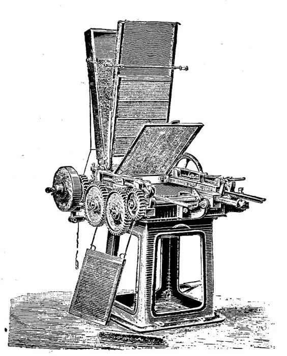 Framed Print : Match insertion machine from the Roller machine factory in Berlin