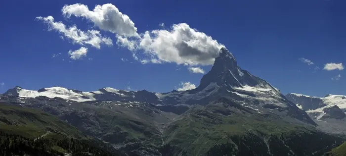 Framed Print : The Matterhorn with clouds near Zermatt