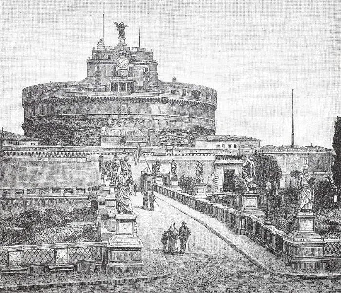Framed Print : The Mausoleum of Hadrian, usually known as Castel Sant'Angelo