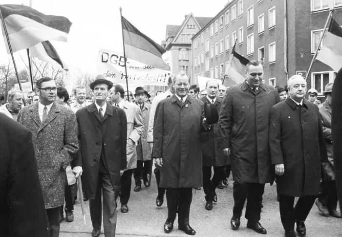 Framed Print : May Day demonstrations of the German Trade Union Confederation (DGB)