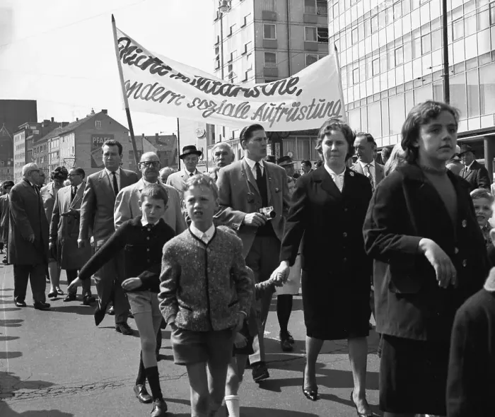 Framed Print : May Day demonstrations of the German Trade Union Federation (DGB)