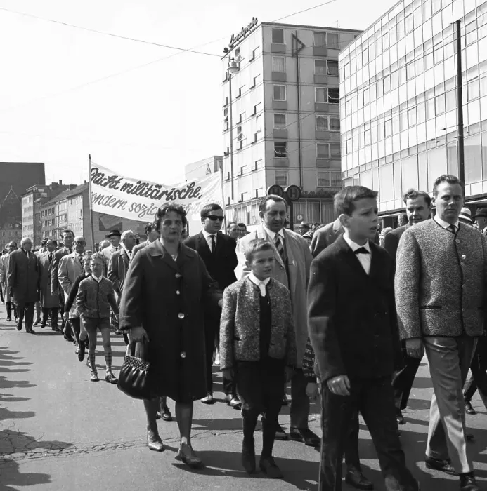 Framed Print : May Day demonstrations of the German Trade Union Federation (DGB)