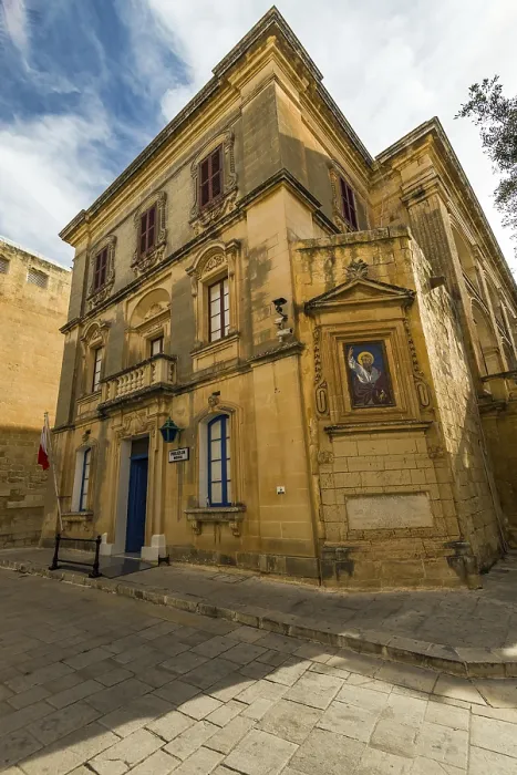 Framed Print : MDINA, MALTA - MARCH, 2018: Old chapel in medieval city of Mdina