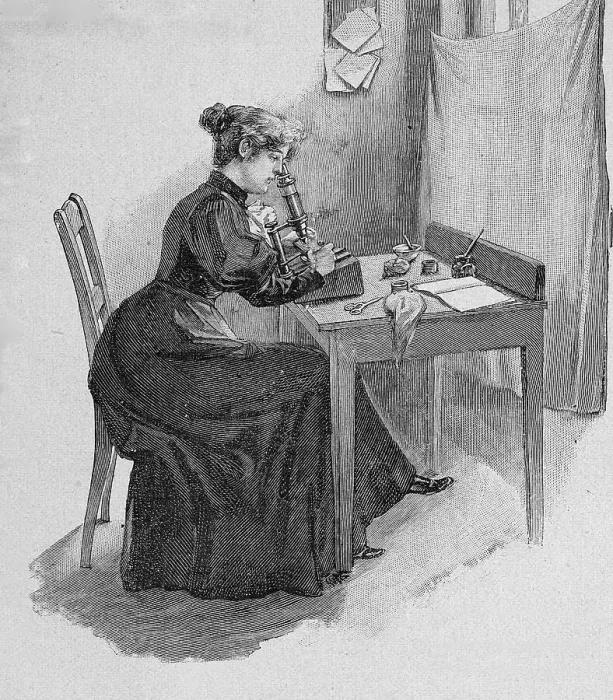 Framed Print : Meat inspector, as a modern female profession in 1897
