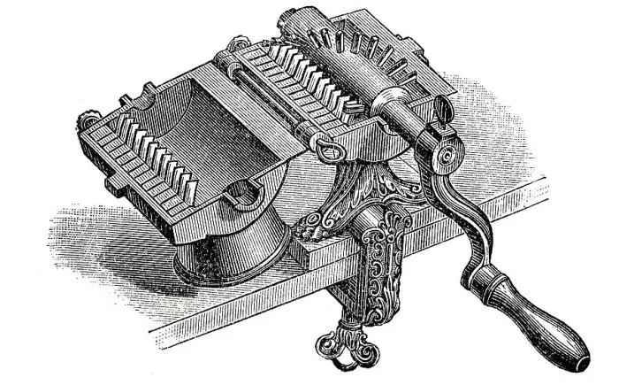 Framed Print : Meat processing equipment 1894: Meat Shredder
