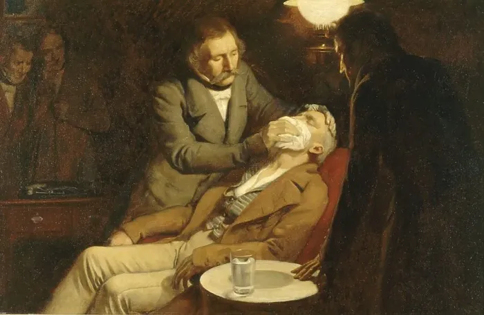 Framed Print : Medicine, Anatomy, Surgery, The first use of ether in dental surgery