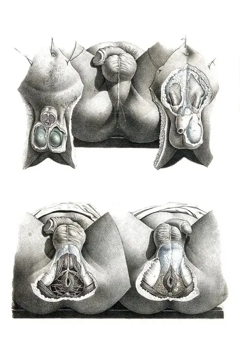 Framed Print : Medicine, human anatomy, dissection of anus