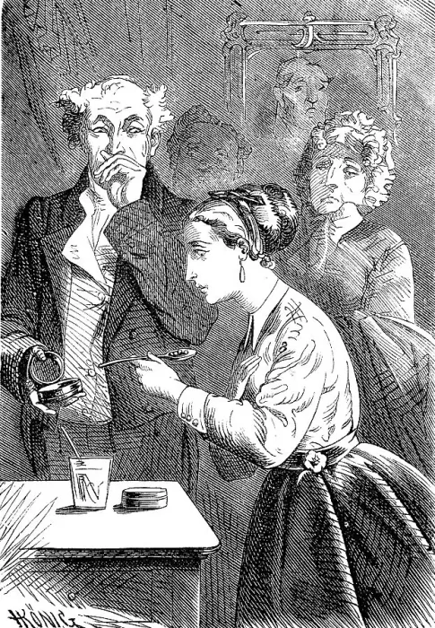 Framed Print : Medicine, Taking medicine, Taking pills under the supervision of the family