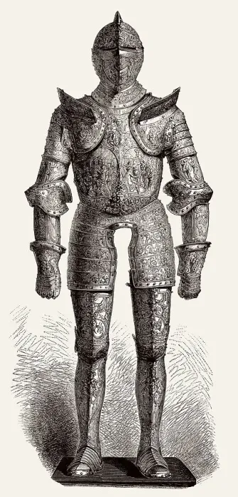 Framed Print : Medieval armour of Henry II, Henri II
