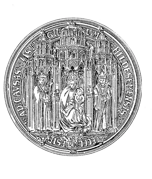Framed Print : Medieval church seal of the cathedral chapter of Hildesheim Framed Print : Medieval church seal of the cathedral chapter of Hildesheim