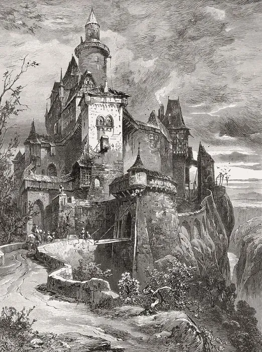 Framed Print : Medieval knight's castle