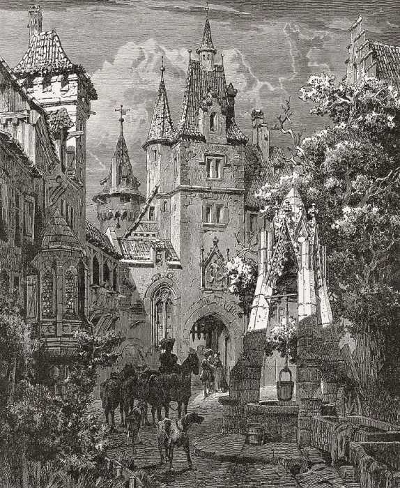 Framed Print : Medieval knight's castle