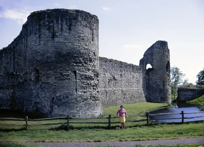 Framed Print : Medieval moated castle Pevensey, East Sussex, England, in 1968 Framed Print : Medieval moated castle Pevensey, East Sussex, England, in 1968