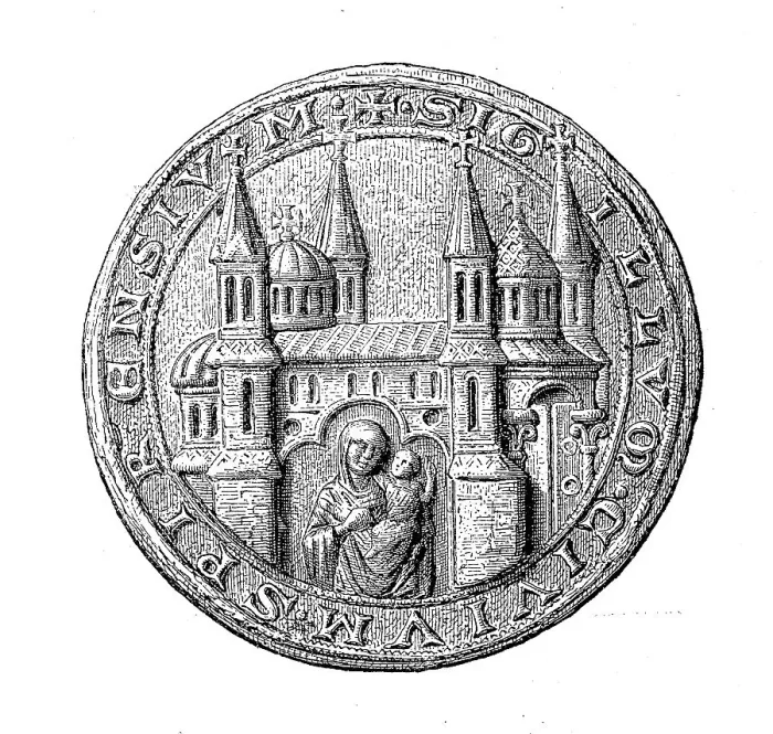 Framed Print : Medieval town seal from the 13th to 15th century Framed Print : Medieval town seal from the 13th to 15th century