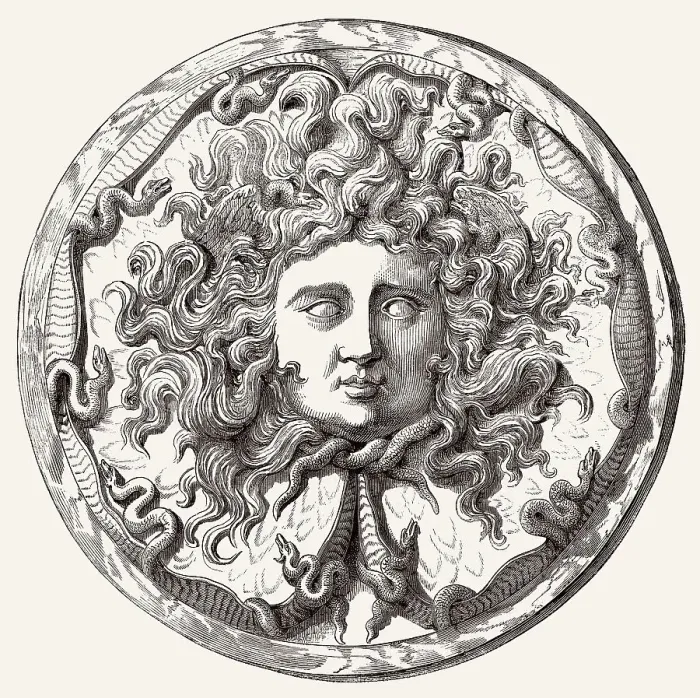 Framed Print : Medusa, griechische Mythologie Framed Print : Medusa, griechische Mythologie