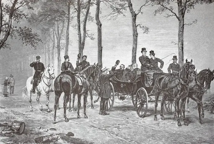 Framed Print : The meeting of bismarck and napoleon Framed Print : The meeting of bismarck and napoleon