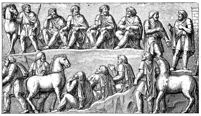 Framed Print : Meeting of the Germanic Council Framed Print : Meeting of the Germanic Council