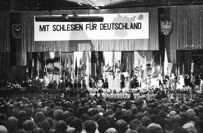 Framed Print : The meeting of the Landsmannschaft Schlesien der Vertriebenenverbaende on 16